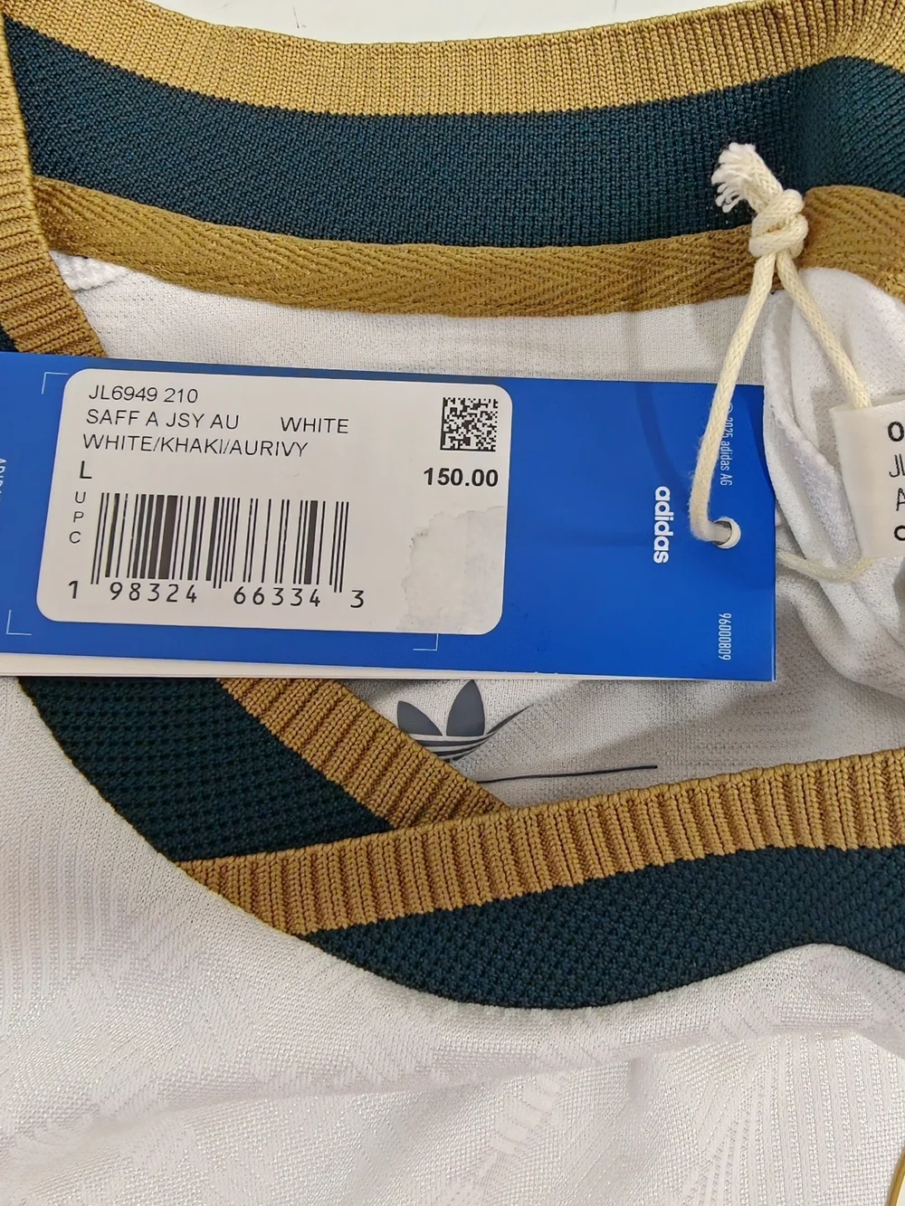 adidas Saudi National Team White and Gold Football Jersey
